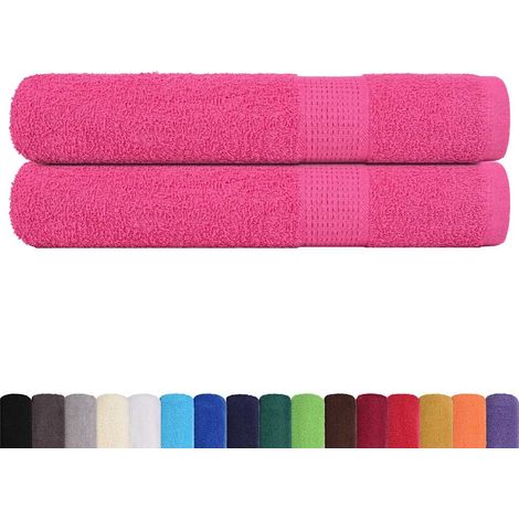 Serviettes de sauna FROGN 2 pcs rose 80x200 cm 360 g/m²