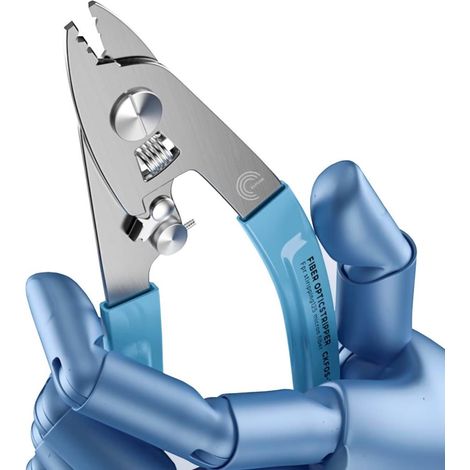 Elfcam Glasfaser-Abisolierer CS-01 – Ergonomisches 3-in-1-Werkzeug mit 3 Schneiden – Für 125 µm bis 250 µm – Geeignet für Singlemode & Multimode (1/5)