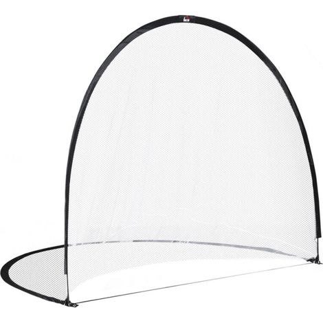 Cage de Football système Pop Up avec sac de transport et piquets de fixation dim. 247L x 203l x 201,5H cm noir et blanc