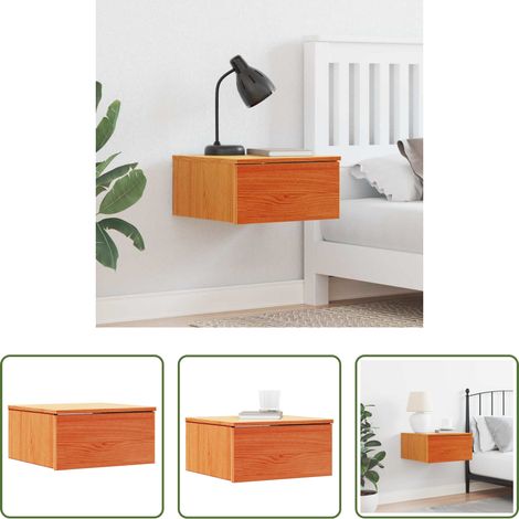 vidaXL Kiefer Nachttisch - Nachttisch Wachsbraun 37 x 35 x 18,5 cm Massivholz Kiefer (1/5)