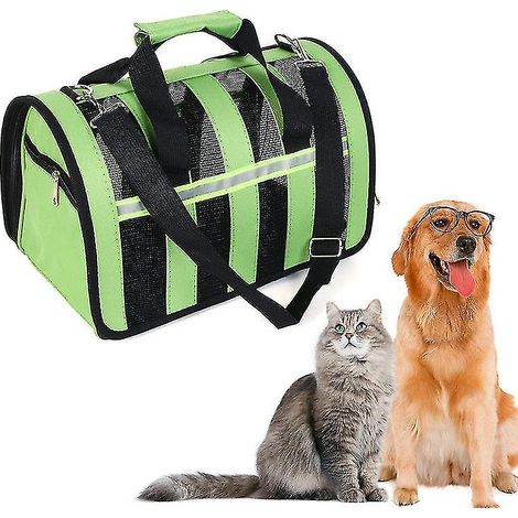 Faltbare Haustiertragetasche (Hund und Katze) - Grün - Größe S (1/5)