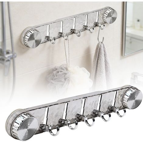 Saugnapfhaken, platzsparende und bohrfreie Wandhandtuchhalter, robuste Saugnapfhaken, Badezimmerwandhaken, abnehmbare Handtuchhaken, Küchenutensilien (silber).