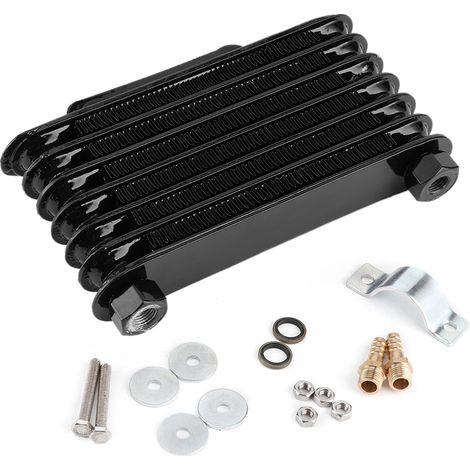 Radiateur de refroidissement universel pour refroidisseur d'huile moteur, 7 rangées, pour moto 125-250CC, Dirt Bike, ATV
