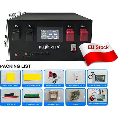Boîte de stockage de batterie, design empilé, caractéristiques de sécurité avancées, BMS empilé JK (1/2)