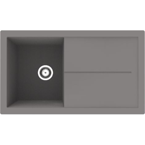 Küchenspüle Einbauspüle Granit Optik Mineralite  86 x 50 Grau Respekta Cleveland (1/5)