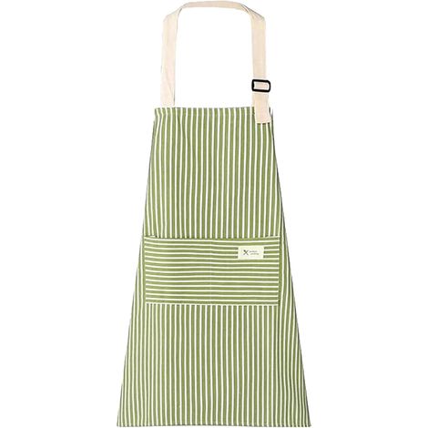 Lot de 1 tabliers en coton et lin - Tablier ajustable avec poches - Parfait pour la cuisine, la pâtisserie et l'artisanat - Tablier polyvalent pour hommes et femmes (1/5)