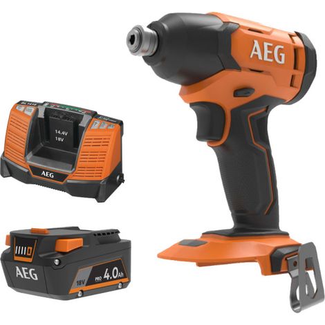 Pack AEG 18V - Avvitatore a percussione 200Nm - Batteria 4.0 Ah - Caricabatterie (1/5)