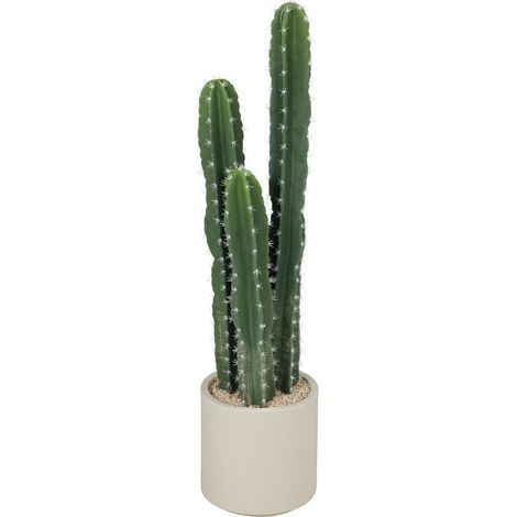 Planta artificial cactus verde de 95 cm con maceta HOMVRA (1/4)