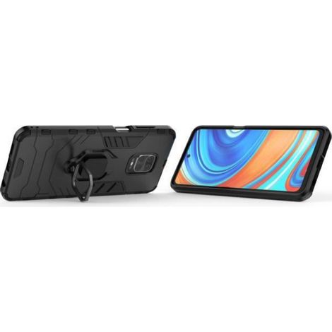 Coque Xiaomi Redmi Note 9 Pro / Note 9S - Noir, Antichoc Housse avec Protecteur D'écran compatible Support de Voiture Magnétique. (1/4)
