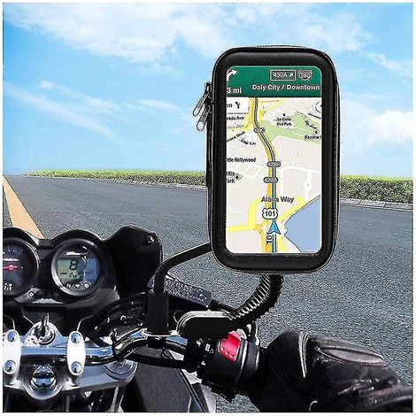 Support de téléphone portable étanche pour moto, universel, rotatif à 360°, anti-vibrations (1/4)