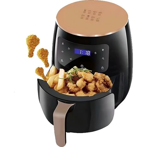 TrAdE Shop Traesio - Friggitrice Ad Aria 8 Lt Digitale Extra Large Lcd Touch Control Senza Olio Cottura Sana - (1/4)