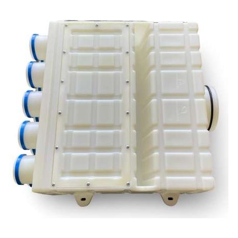 Zewotherm Lüftungsverteiler 10-Fach Verteiler Lüftung LVS 10 x 75 / 160 mit Federsicherung 14040233