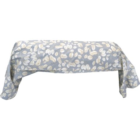 Taie de traversin percale de coton LISON GRIS 200x43 cm (1/5)