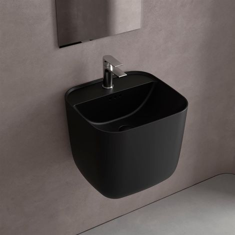 Lavabo MONOLITH CARRE NOIR MAT 400 x 420 x 400 mm (1/5)