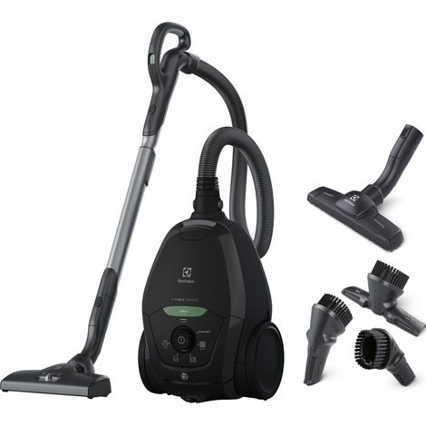 Electrolux PD82-GREEN, Aspirapolvere con Sacco Pure D8.2, Potenza Massima 600 W, Sistema di Aspirazione AeroPro, 2 Spazzole e Accessorio 3in1, Silenzioso 57 dB, Filtro HEPA (1/5)