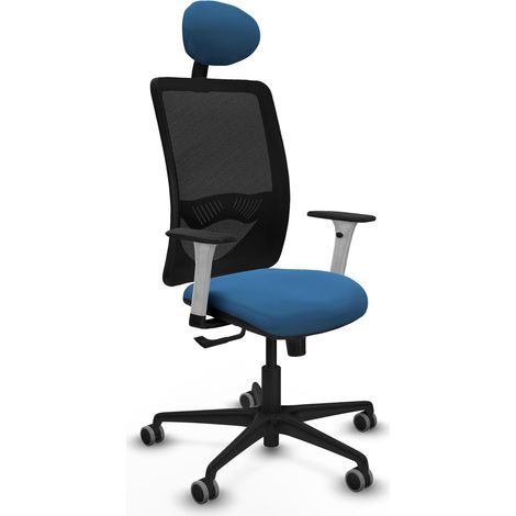 Silla de oficina piqueras y crespo Zulema cuero sintético azul claro nylon (1/2)