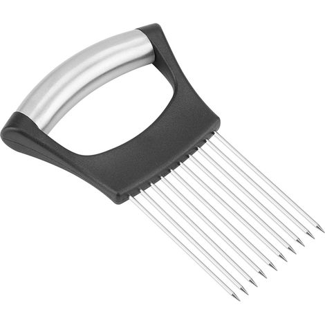Porte-oignons en acier inoxydable, coupe-fruits, légumes et viandes, trancheuse, éplucheur, hachoir à 10 dents (1/5)