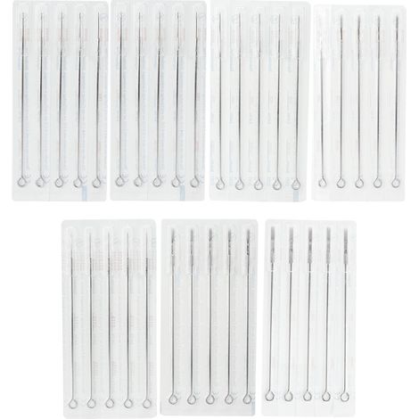 50 aiguilles de tatouage jetables, cartouches pour machine à tatouer, fournitures professionnelles, taille 1 (1/5)
