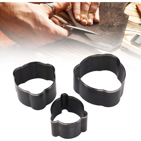 Ensemble de 3 moules à découper le cuir à la main en forme d'avion (longueurs latérales de 47 mm, 40 mm et 33 mm) Moule à découper le cuir à poinçonner à la main en forme d'avion (1/5)