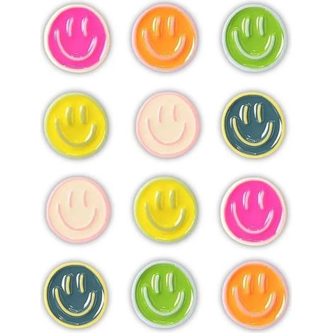 12 Pièces Aimants Smiley pour Frigo, Décor Rond Réfrigérateur, Emoji Rigolo pour Bureau, École, Cuisine, Casiers, Enfant, Déco FR-ig (1/5)