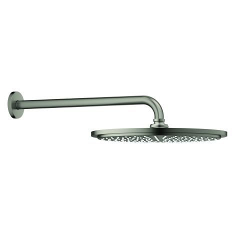GROHE Kopfbrauseset Rainshower Cosmopolitan 310 100738, 1 Strahlart, Metall-Kopfbrause (27 478), Brausearm 380 mm, Maximaler Durchfluss (bei 3 bar): 8 l/min, satin steel