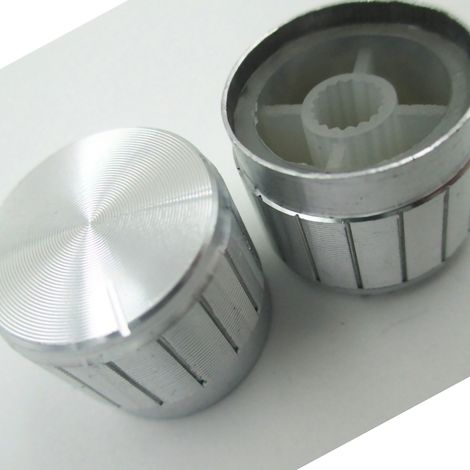 Bouton de potentiomètre en alliage d'aluminium, poignée rotative sonore pour lampe sur pied, volume, blanc (1/4)