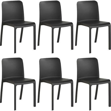 Set di 6 sedie da giardino Grana - Antracite