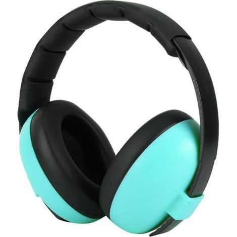 Casque anti-bruit pour bébé enfant pliable vert XIC - Réduction de bruit 22dB - Protection auditive de sommeil-Ywey (1/4)