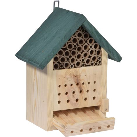 Dobar Insektenhotel Kiefernholz natur/grün Nistkasten