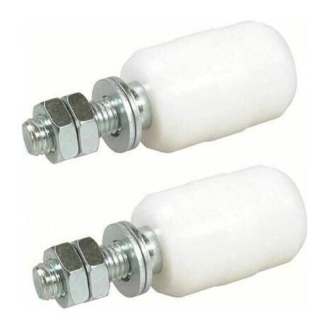 Olive de guidage supérieure en nylon, 2 unités de roulement pour portes coulissantes, fixation par tige filetée, olive ou rouleau de guidage pour portails coulissants ou autres applications 4 (1/3)