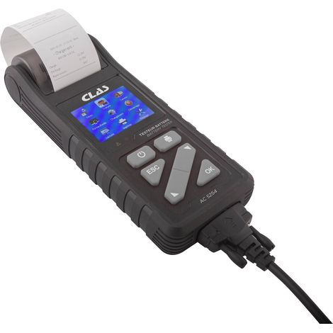 Testeur batteries vehicules 6/12/24v avec imprimante- AC 5254 - CLAS Equipements (1/2)