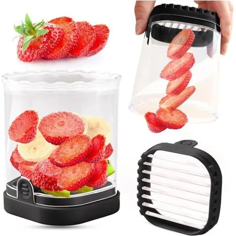 Coupe-fraises créatif - Coupe-fraises amovible avec plaque de poussée (noir) (1/4)