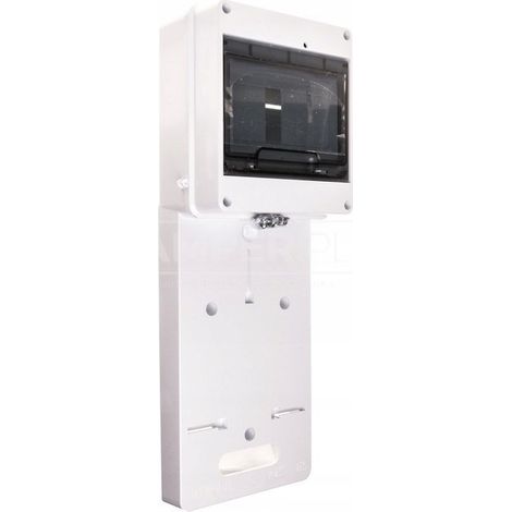 Cuadro de contador monofásico con cristal ahumado de 420x157 mm con espacio para 7 dispositivos de seguridad S, blanco TLR-1F-N-PE 0112-00