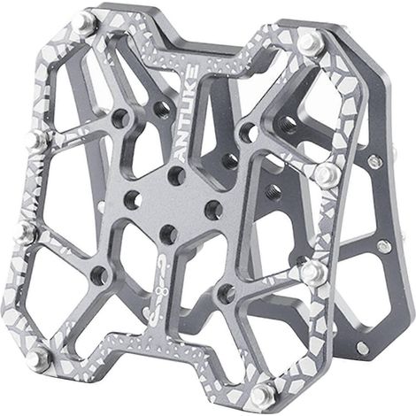 Adaptateur universel pour pédales de vélo, léger, en alliage d'aluminium, compatible avec les pédales automatiques et les cales de vélo, couleur titane. (1/4)