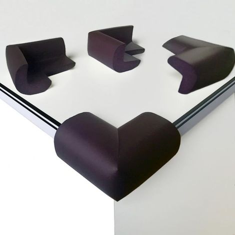 [Lot de 10] Protections d'angle de bureau, protections d'angle de bureau en mousse souple -brun (1/5)