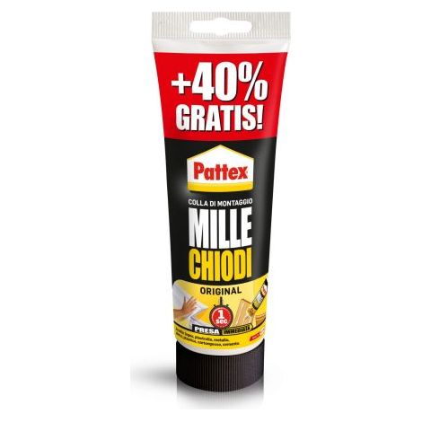 12PZ COLLA PATTEX MILLE CHIODI ORIGINAL TUBO GR.250+100 OMAGGIO