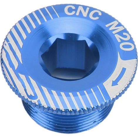 Lot de vis de fixation pour manivelle de vélo en alliage d'aluminium M20, boulons de maintien de pédalier bleu (1/5)