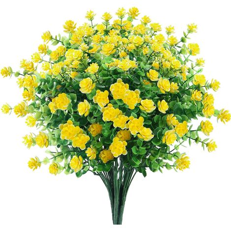 6 bouquets de fleurs artificielles d'extérieur pour décoration, ZQKLA-AquaForge (1/5)
