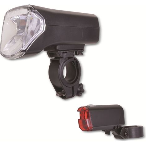 FILMER Kit d'éclairage pour vélo 40211, 70 LUX, à piles