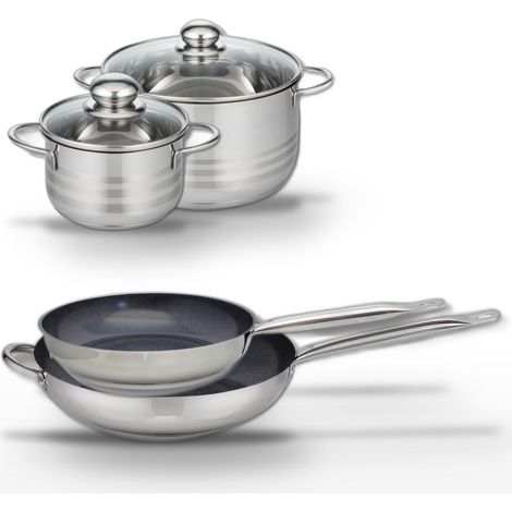 Lot 2 Poêles 28/32 cm & 2 Faitouts 16/20 cm Elo Profi Therm Platinum (1/5)