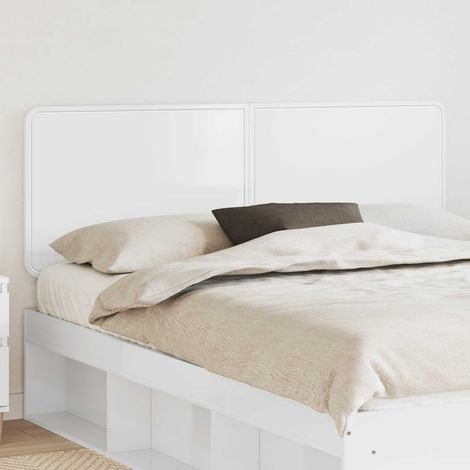vidaXL Tête de lit Blanc Brillant Bois d'ingénierie (1/5)