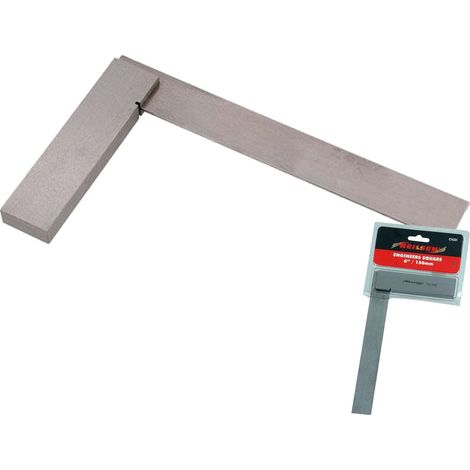 Neilsen Engineers Right Angle Polished Try Steel Machinist Square 6" 150mm (1/2)
