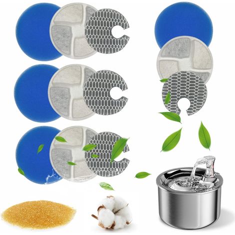 jeux de filtres pour fontaines à eau pour chats, filtres de rechange pour fontaines à eau pour chats, plusieurs filtres pour fontaines à eau pour chats (1/5)