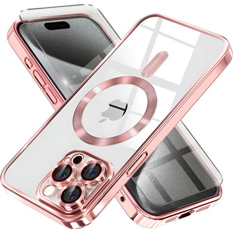 Custodia per iPhone 15 Pro, Electro MagSafe, rosa + pellicola protettiva per lo schermo (1/5)