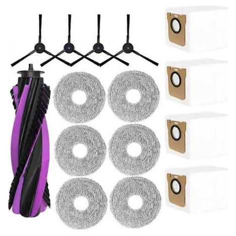 Packung mit 15 Ersatzteilen für den JONR P20 PRO Saugroboter: Hauptbürste, Seitenbürste, Reinigungstuch und Staubbeutel. (1/5)