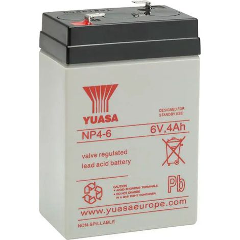 Batería Yuasa NP4-6 4Ah 6V