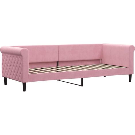 vidaXL Letto da Giorno Rosa 80x200 cm in Velluto (1/5)