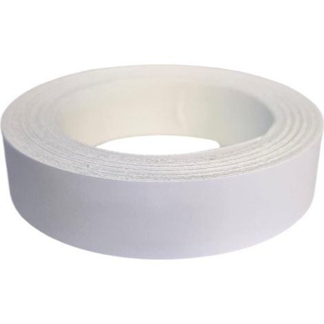 1x Bande de Chant Autocollante 18mm x 5m Epaisseur 0,50mm Mélaminé Facile à Appliquer Bricolage Étagère Meuble Panneau Bois Caravaning Camping Car, blanc arctique