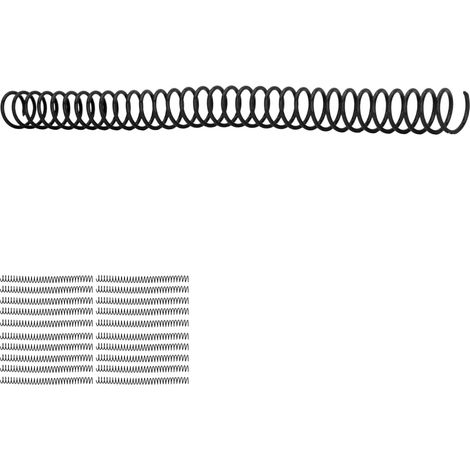 Lot de 20 spirales de reliure en plastique 19 mm 0.75 in diamètre intérieur 30 trous pour classeur A4 A5 noir (1/5)