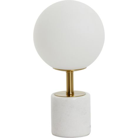Light & Living - lampe de table - Medina - blanc - verre - lampe (1/4)